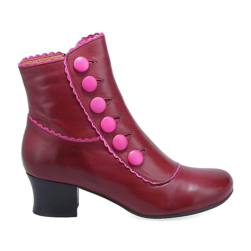 Miz Mooz “Fido” Red and Pink Ankle Boots brand new in box